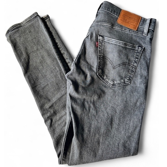 Levi's 512 Men's Gray Skinny Grunge Emo Indie Sleeze Slim Fit Jeans 32 by 34 - Picture 1 of 6